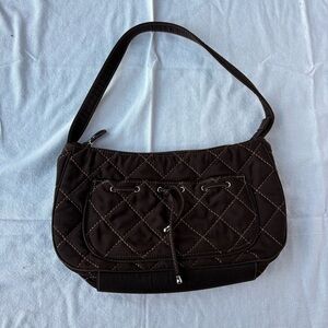 Vera Bradley Dark Brown Quilted Shoulder Bag Y2K Western Coquette